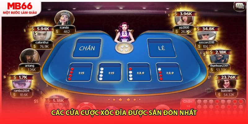 Các cửa cược xóc đĩa được săn đón nhất