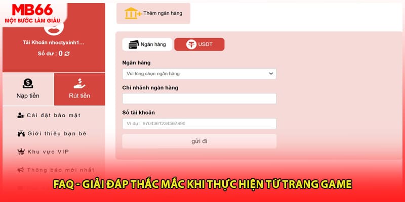 FAQ - Giải đáp thắc mắc khi thực hiện từ trang game